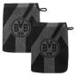 Preview: Borussia Dortmund BVB Waschhandschuh grau/schwarz 2er Set